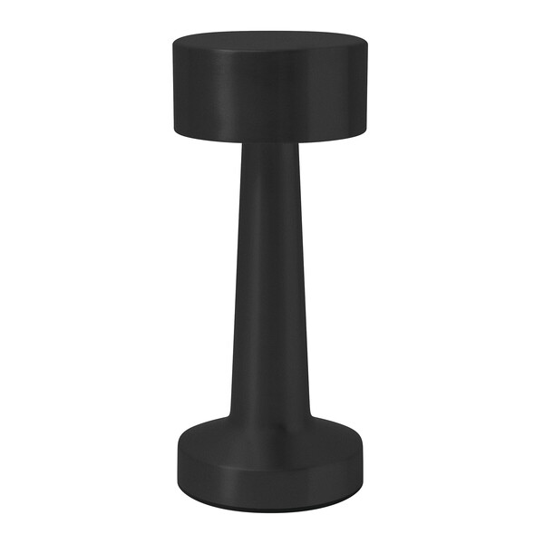 Stolová lampa z nehrdzavejúcej ocele Mushroom - Čierna