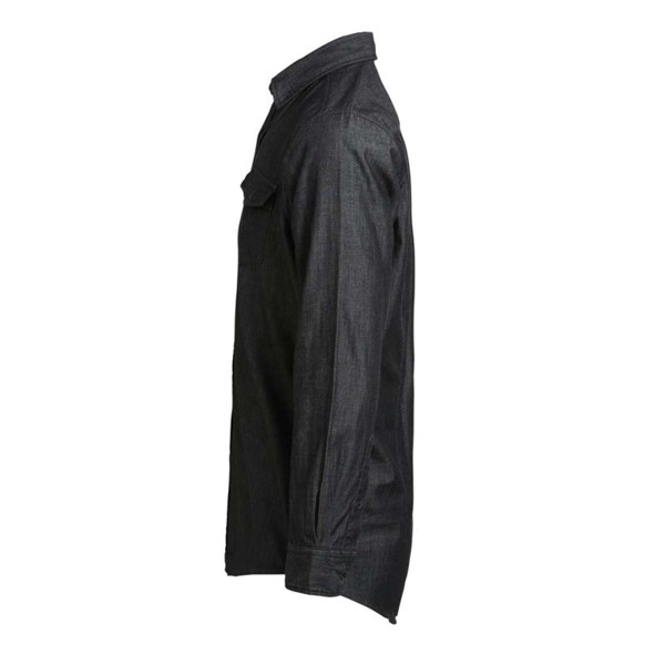 Men’S Jeans Stitch Denim Shirt - Black Denim / S
