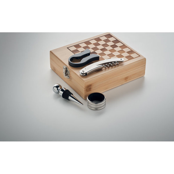 Škatla za vino Chesset iz bambusa, 165x145x45 mm