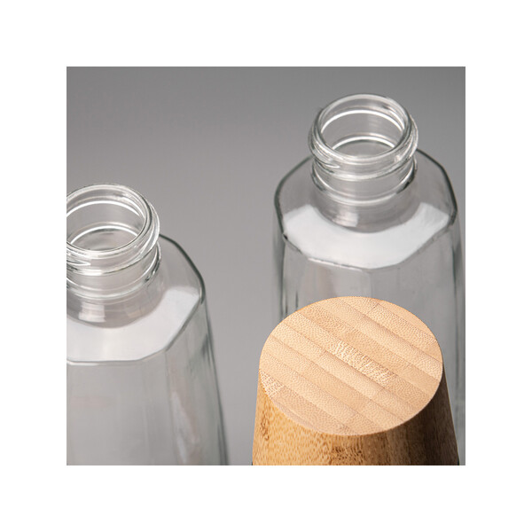 CALYPSO 882 - BND882 - Carafe en verre recyclable de 750 ml / 25 oz avec couvercle en bambou FSC®