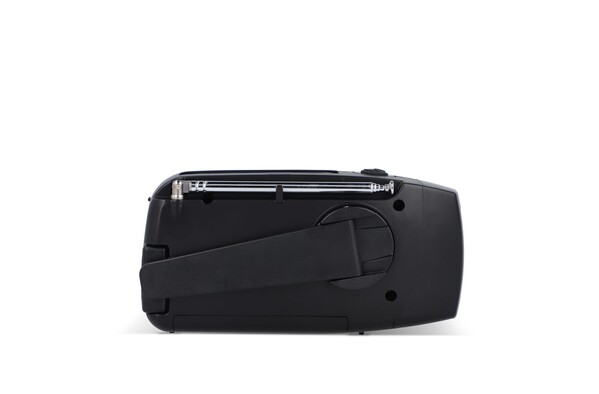 SafeSound Emergency Radio with Solar and Manual Winding - Black