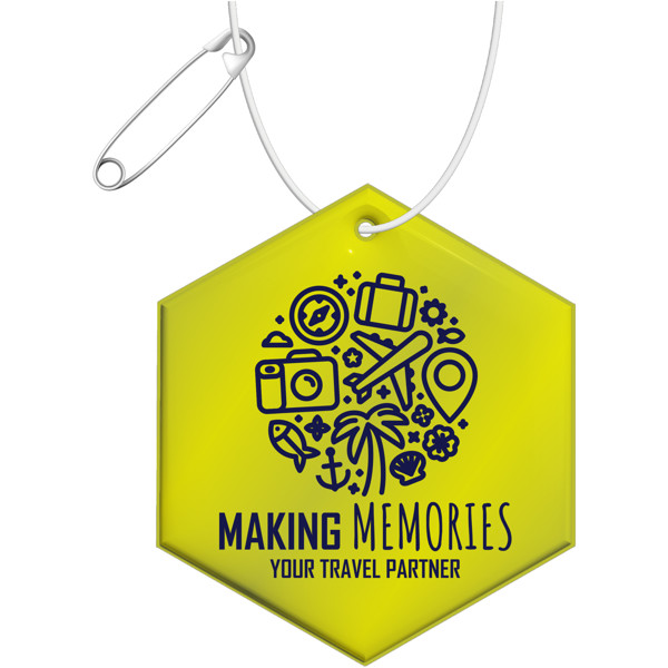 Pendente refletor de TPU hexagonal RFX™ - Amarelo neón