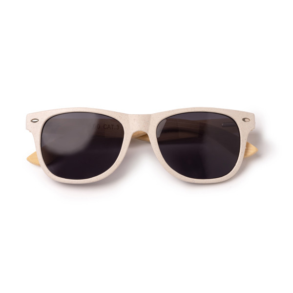 Personalised sunglasses made from wheat fibre and bamboo with UV400 protection