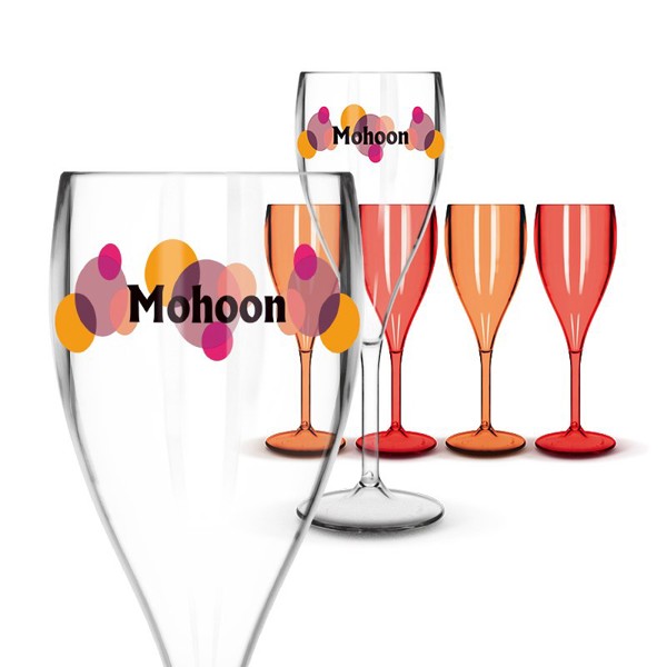 FLUTE A CHAMPAGNE EN PLASTIQUE REUTILISABLE TRITAN® 16 cl RAS BORD - Blanc opaque