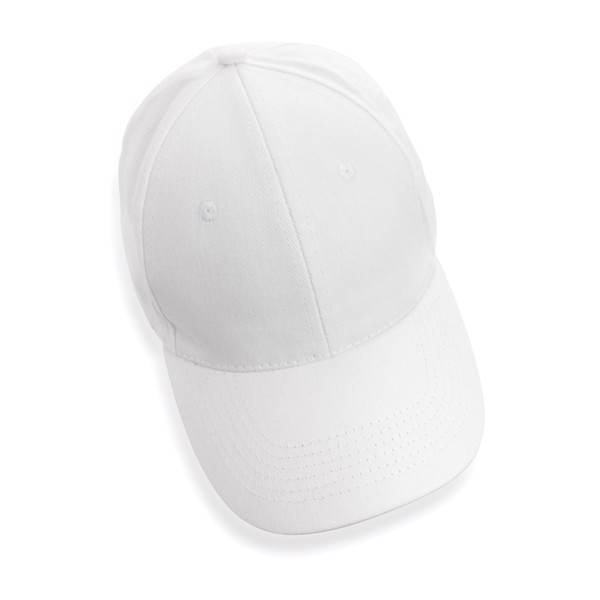 Impact 6 panel 280gr Recycled cotton cap with AWARE™ tracer - White