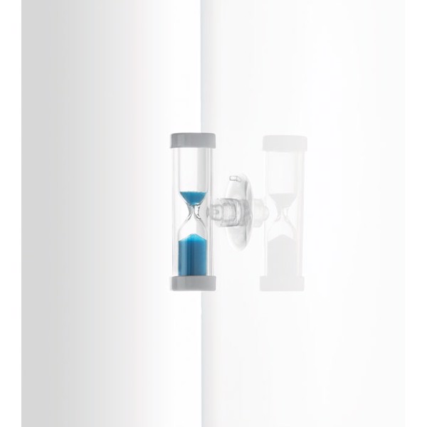 Quickshower timer, 4min sand, suction cup - Blue