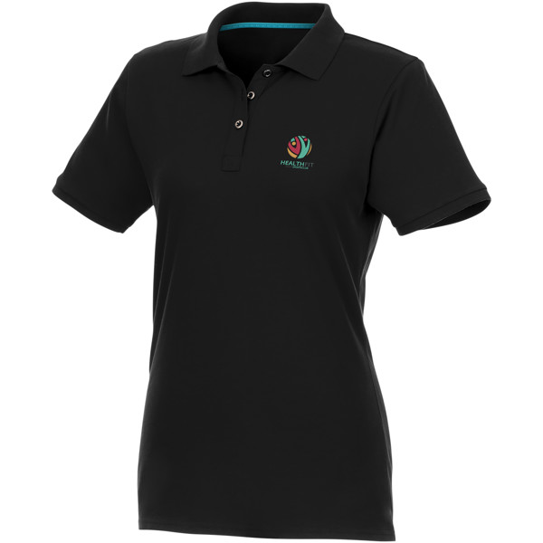 Polo bio recyclé manches courtes femme Beryl - Noir / S