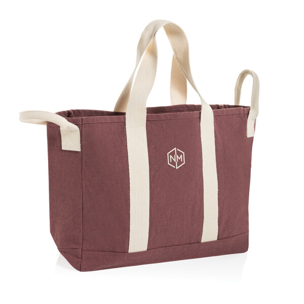 Plážová taška BEAU AWARE™ z recyklovaného plátna 400 gsm - Maroon