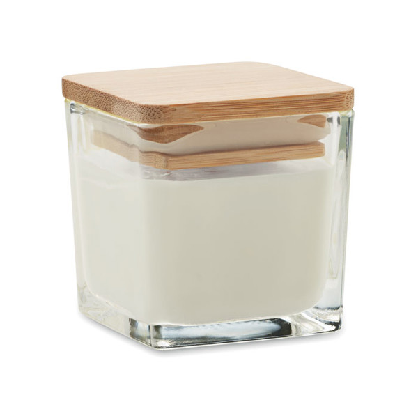 Squared fragranced candle 50gr Pila - White