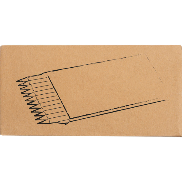 12-piece crayon set MATEO - Beige