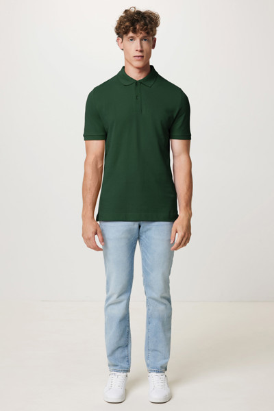 Polo tričko IQONIQ Yosemite z recykl. bavlny - Forest Green / XXS