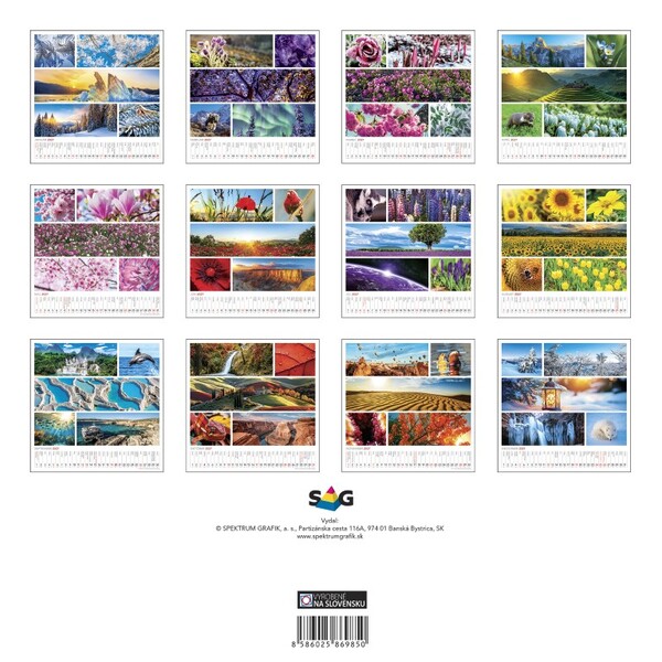 Nástenný Kalendár Colours Of Nature 2027