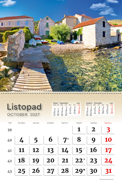 Preklopni zidni kalendar – Obala i more