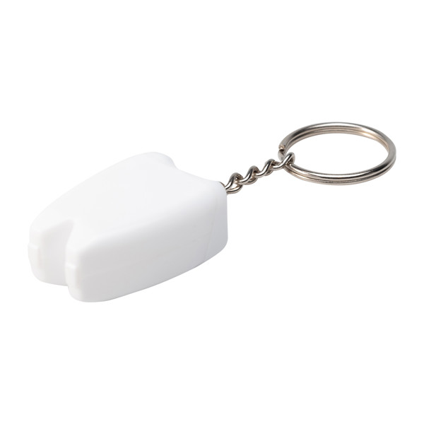 Toothy keychain with dental floss