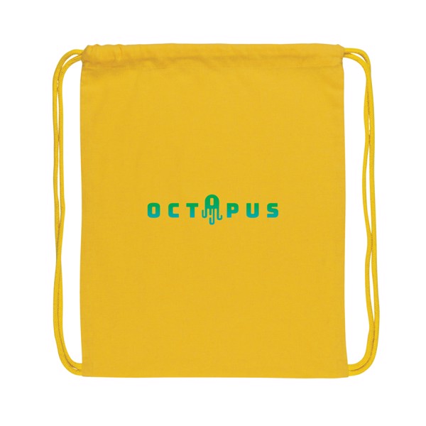 Sac à dos cordelettes en coton recyclé 145 gr Impact AWARE™ - Jaune