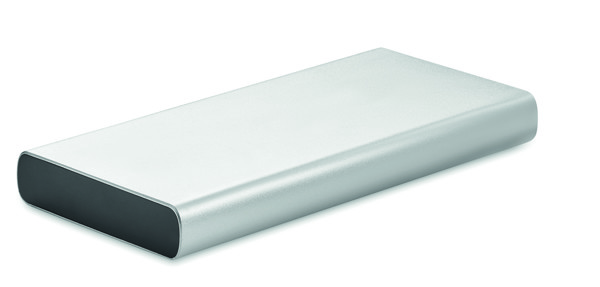 Power bank da 10000 mAh Powerflat 8 C - Argento Opaco