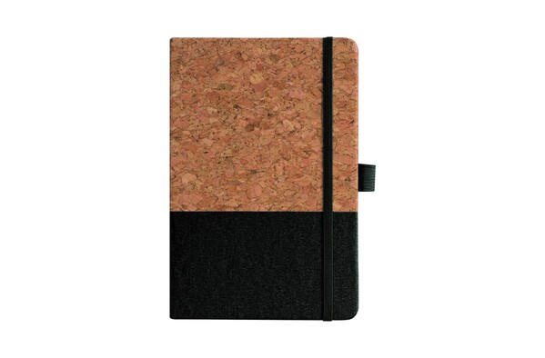 Kork notesbog A5 - Sort