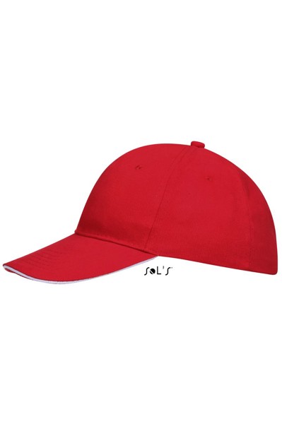 Sol's Buffalo - Six Panel Cap - Red / White