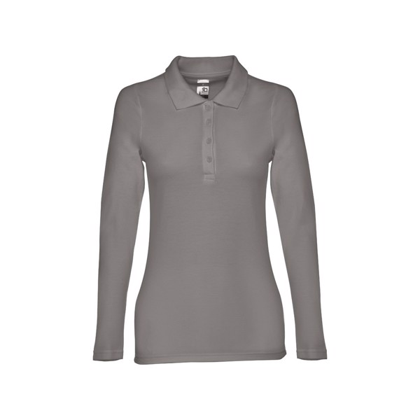 THC BERN WOMEN. Women's long sleeve polo shirt - Grey / S