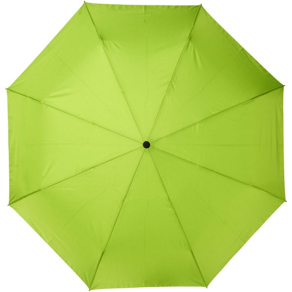 Ombrello pieghevole Bo da 21" ad apertura/chiusura automatica in PET riciclato - Lime
