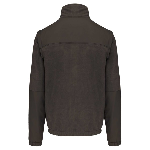 Fleece Jacket With Removable Sleeves - Dark Grey / 2XL