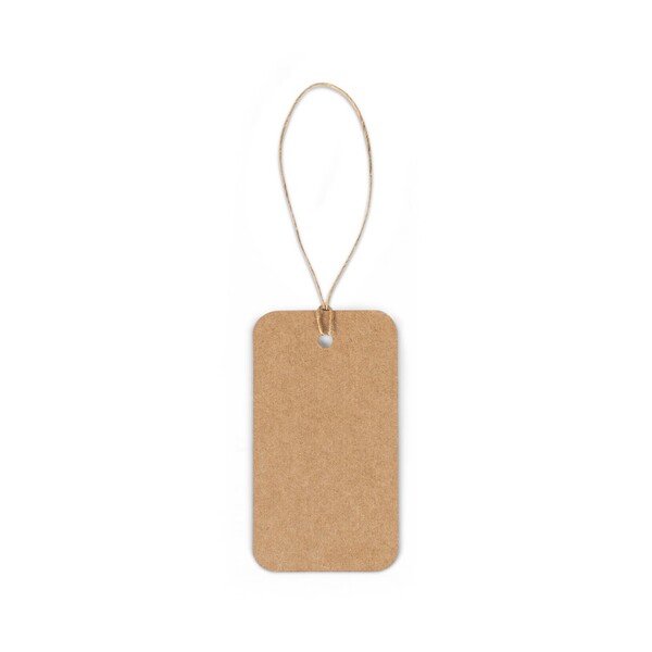 LABEL RECTANGULAR. Label made from 100% recycled paper (700 g/m²) in a rectangular shape