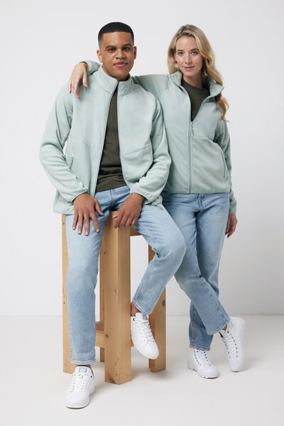 IQONIQ Talung recycled polyester microfleece zip through - Iceberg Green / XXS