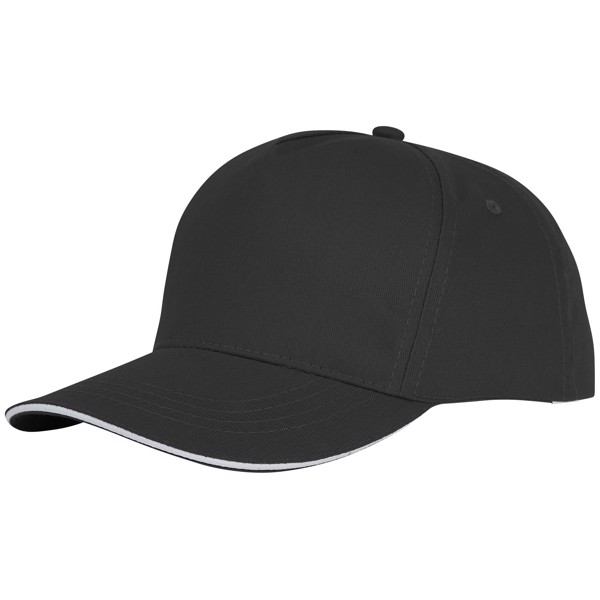 Ceto 5 panel sandwich cap - Solid Black