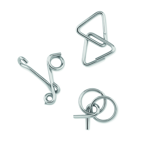 Set of 3 metal brain teasers Threenats