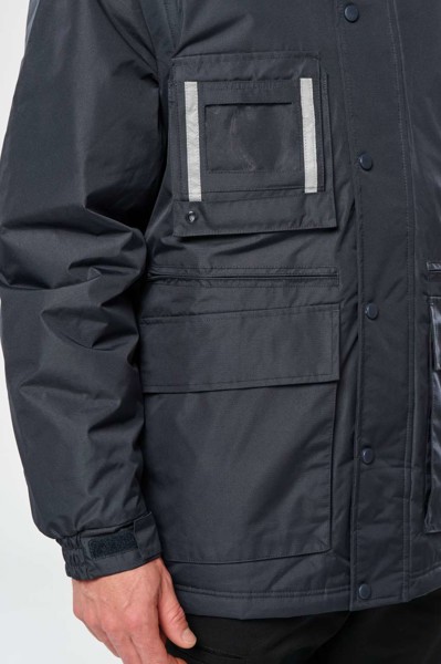 Detachable-Sleeved Workwear Parka - S