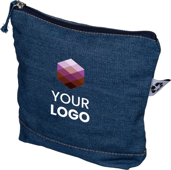 Recycled denim cosmetic bag Orin