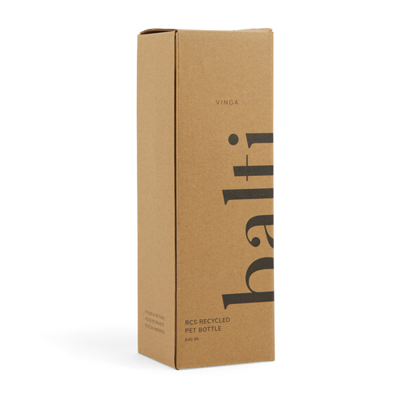 VINGA Balti RCS recycled pet bottle 600 ML - Black