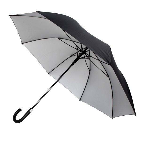 FALCONE - Grand parapluie - Automatique - Impermable au vent -  120 cm - Noir / Argent