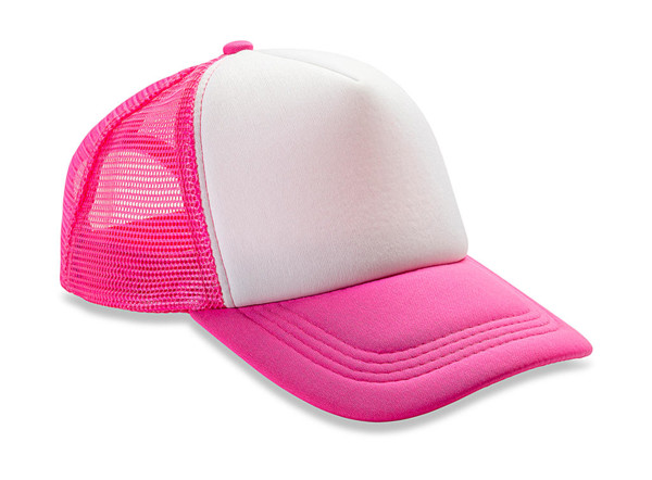 Detroit ½ Mesh Truckers Cap - Super Pink / White / ONE SIZE