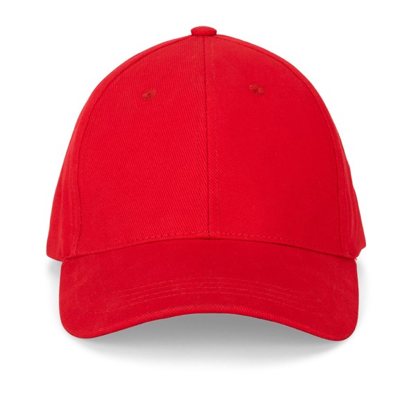 NATHAN. Čepice ze 100% bavlny (260 g/m²) se 6 panely - Červená