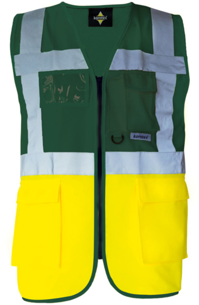 Πολυλειτουργικό γιλέκο Korntex | KXMF - Βερολίνο - Paramedic Green / Fluo Yellow / S