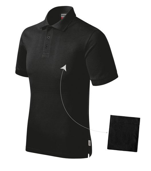 Polo Majica Muška Rimeck® Resist Heavy Polo - Crna / L