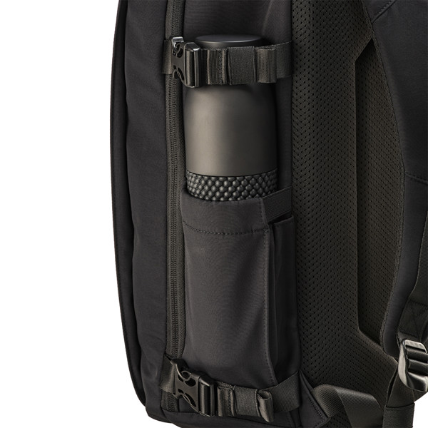 Travel Backpack With Laptop Compartment 15 Inch In Nylon Taslon - Black