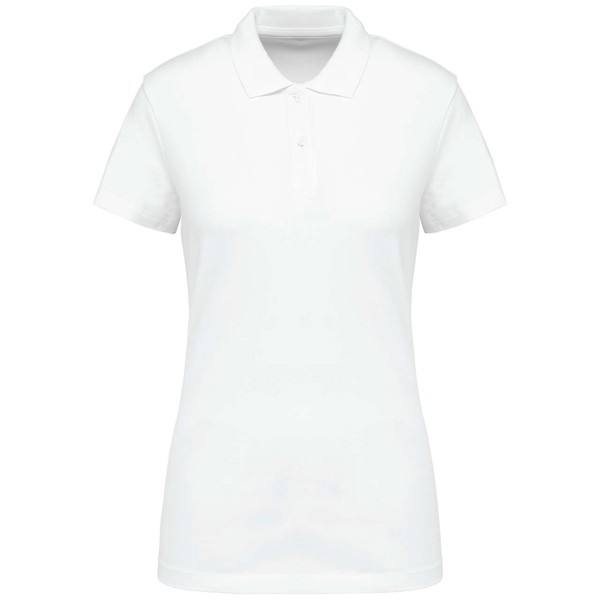 Ladies' Short-Sleeved Supima® Polo Shirt - White / S