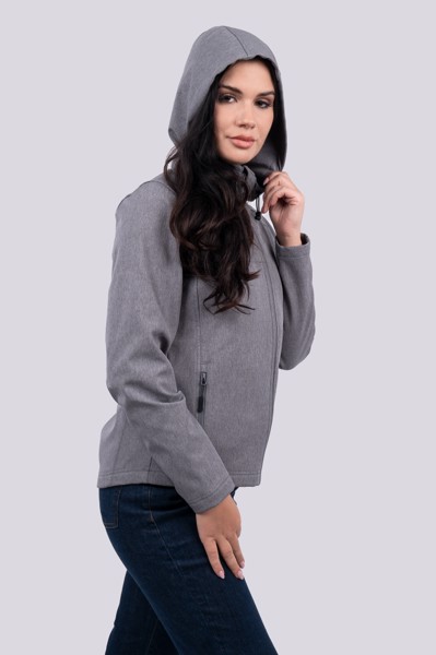 Women’S 3-Layer Detachable Hooded Softshell Jacket - Black / M