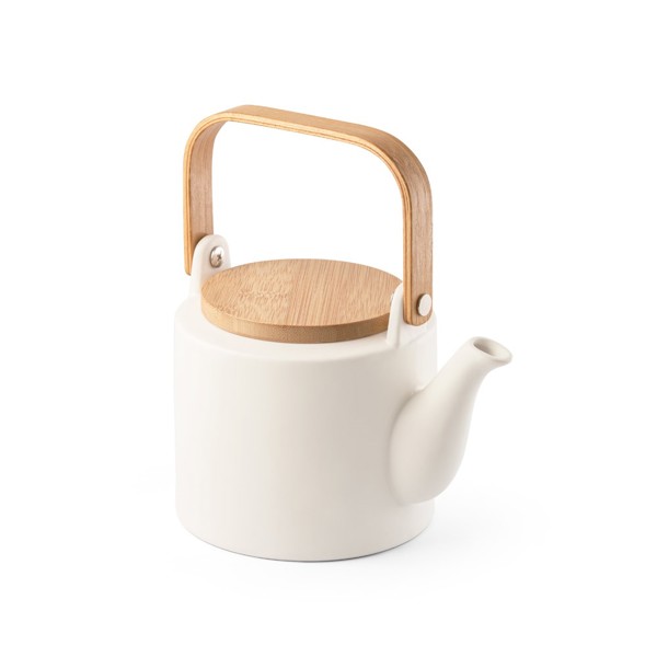 PS - GLOGG. 700 mL ceramic teapot with bamboo lid