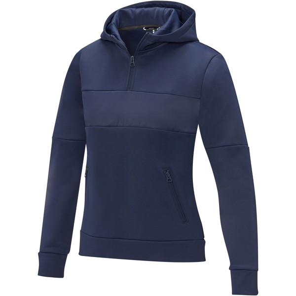 Felpa anorak con cappuccio da donna a mezza zip Sayan - Navy / XS