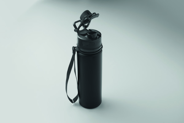 Foldable silicone sports bottle Lett - Black