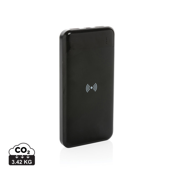 Powerbank 8000 mAh avec induction en plastique recyclé RCS - Noir
