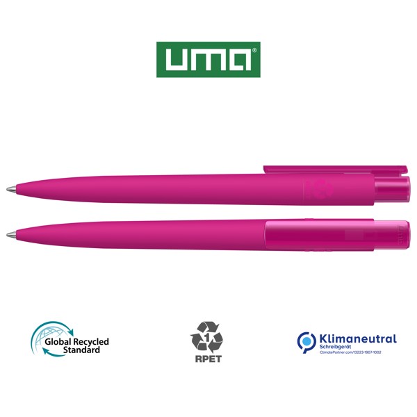 RECYCLED PET PEN PRO K transparent GUM - magenta