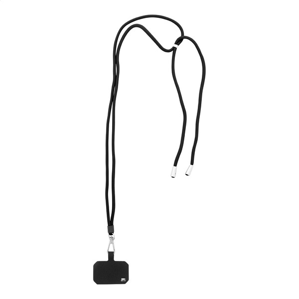 RPET lanyard na mobil Corphon - Black