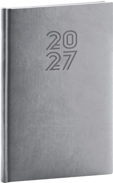 Notique Týdenní Diář Aprint 2027, Šedý, 15 x 21 cm