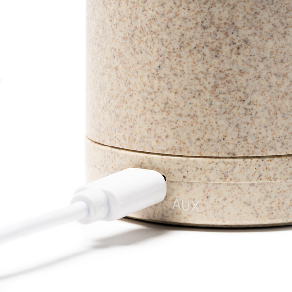 Altavoz inalámbrico personalizado de fibra de trigo 3W con radio FM y Bluetooth