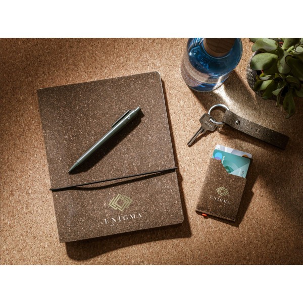 Recycled Leather Refillable Notebook A5 carnet de notes - brun