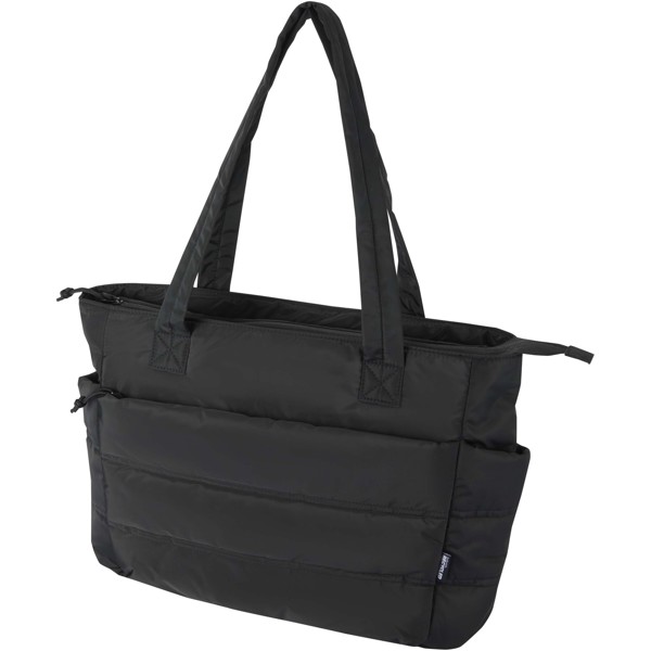 Puffer 15,6" GRS gerecycleerde laptopdraagtas 18L - Zwart